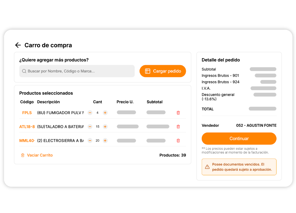 Pedidos sin fricción