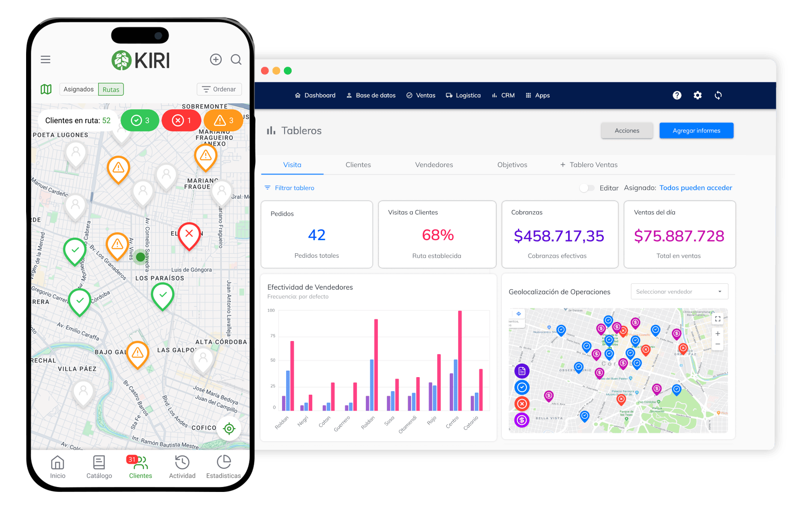KIRI Ventas — Plataforma de gestión de ventas en campo